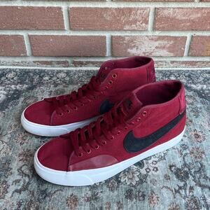 Nike SB Blazer Court Mid Premium / Men 10.5 / Team Red Skate Shoes FB1378-604